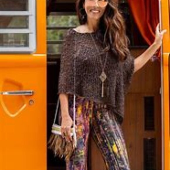 Happy Bohemians Coffee Comfy Poncho one-size - Picture 2 of 4